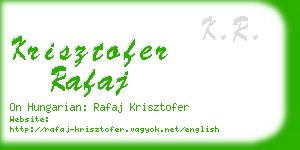 krisztofer rafaj business card